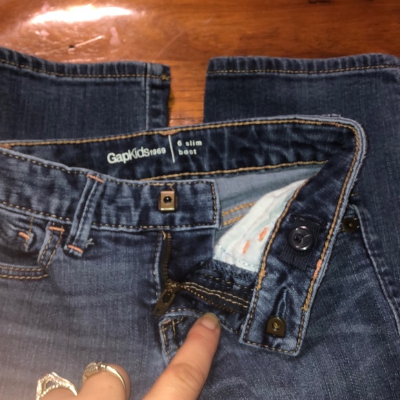 Girls slim boot adjustable waist jeans. - Picture 3 of 4